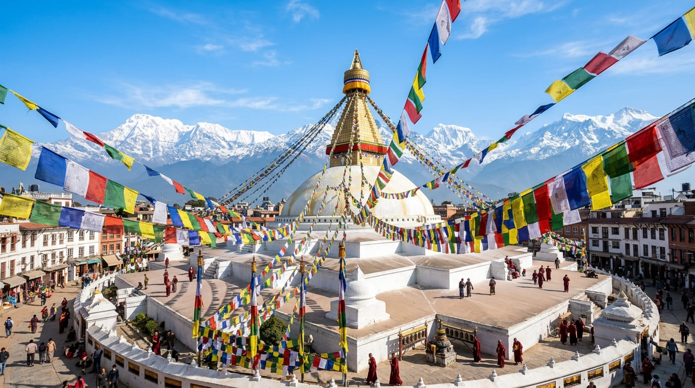 Himalayas Boudhanath Stupa Nepal Visa Services Bookingmart